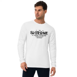 The Shrine Sanctuary – Mens Long Sleeve Fitted Crew (White Only)