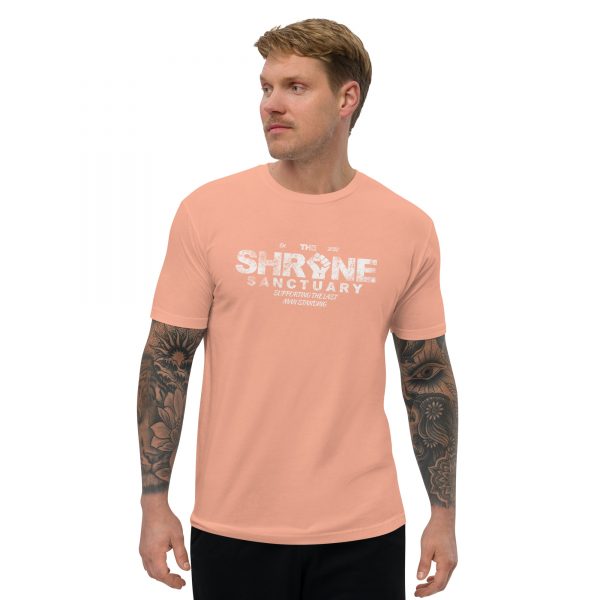 The Shrine Sanctuary - Mens Fitted Short Sleeve T-shirt (White Lettering) - Image 11