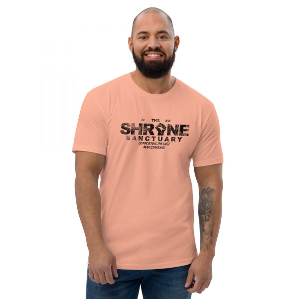 The Shrine Sanctuary - Mens Fitted Short Sleeve T-shirt (Black Lettering) - Image 4