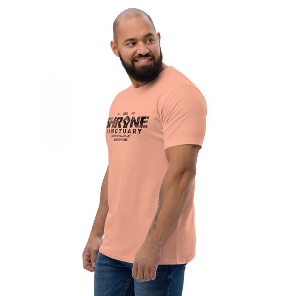 The Shrine Sanctuary - Mens Fitted Short Sleeve T-shirt (Black Lettering) - Image 5