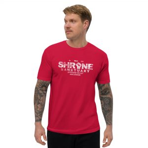 The Shrine Sanctuary – Mens Fitted Short Sleeve T-shirt (White Lettering)