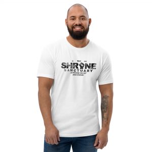 The Shrine Sanctuary – Mens Fitted Short Sleeve T-shirt (Black Lettering)