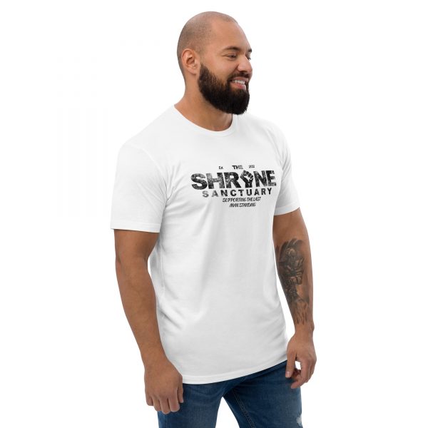 The Shrine Sanctuary - Mens Fitted Short Sleeve T-shirt (Black Lettering) - Image 3
